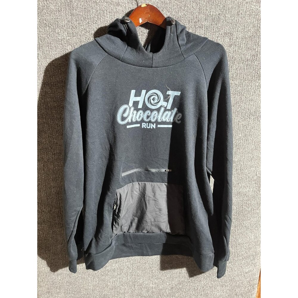 Ventures Endurance Hoodie Mens Large Black Hot Chocolate Run Graphic Fleece